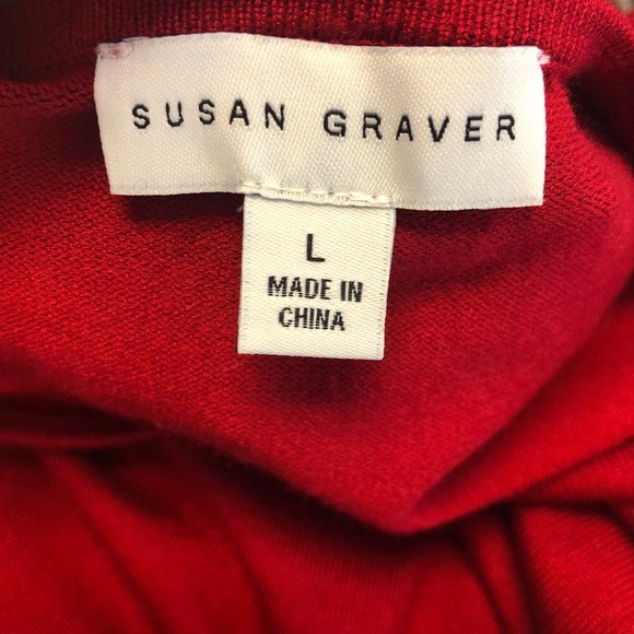 SUSAN GRAVER Asymmetrical Sweater Tunic #BC13 - Picture 7 of 9